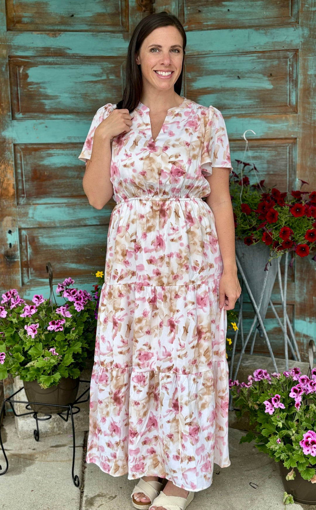 Let the Worries Fade Away Flutter Dress-Dresses-Mittoshop-Evergreen Boutique, Women’s Fashion Boutique in Santa Claus, Indiana