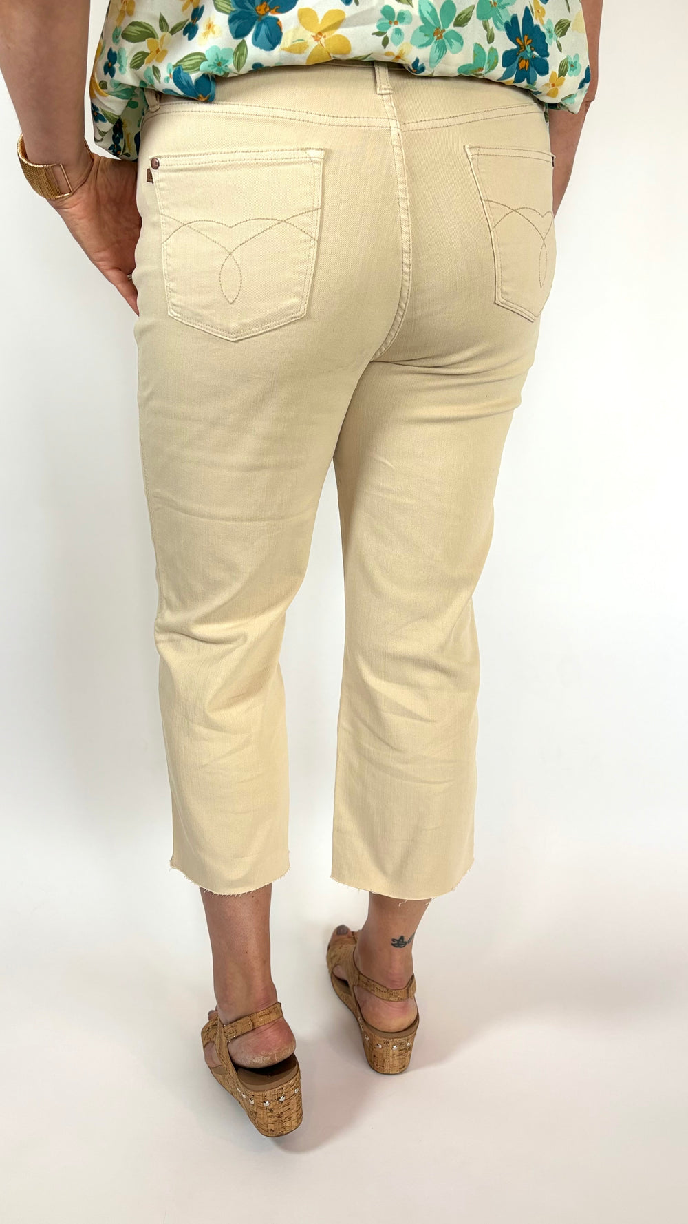 Judy Blue Cropped Jeans, Bone-Jeans-Judy Blue-Evergreen Boutique, Women’s Fashion Boutique in Santa Claus, Indiana