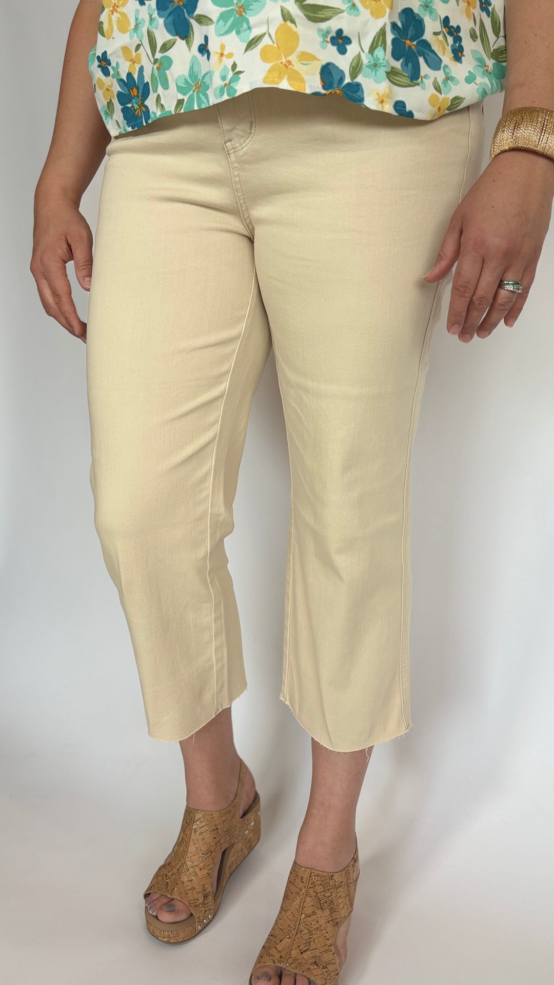 Judy Blue Cropped Jeans, Bone-Jeans-Judy Blue-Evergreen Boutique, Women’s Fashion Boutique in Santa Claus, Indiana