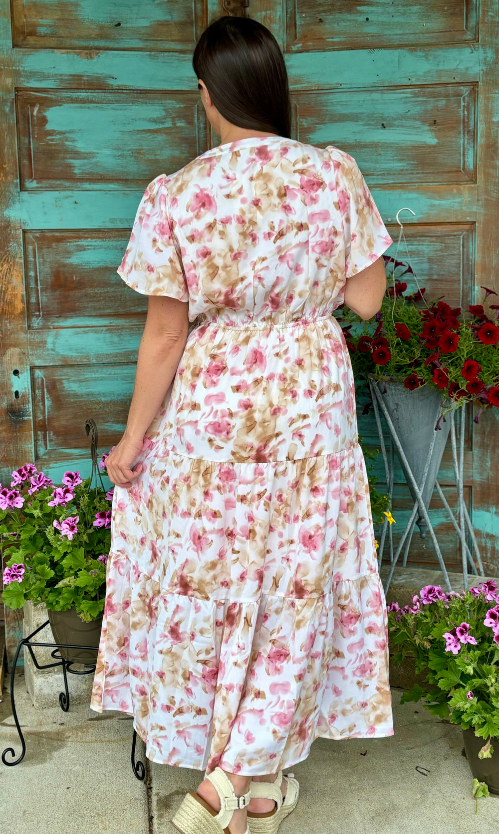 Let the Worries Fade Away Flutter Dress-Dresses-Mittoshop-Evergreen Boutique, Women’s Fashion Boutique in Santa Claus, Indiana