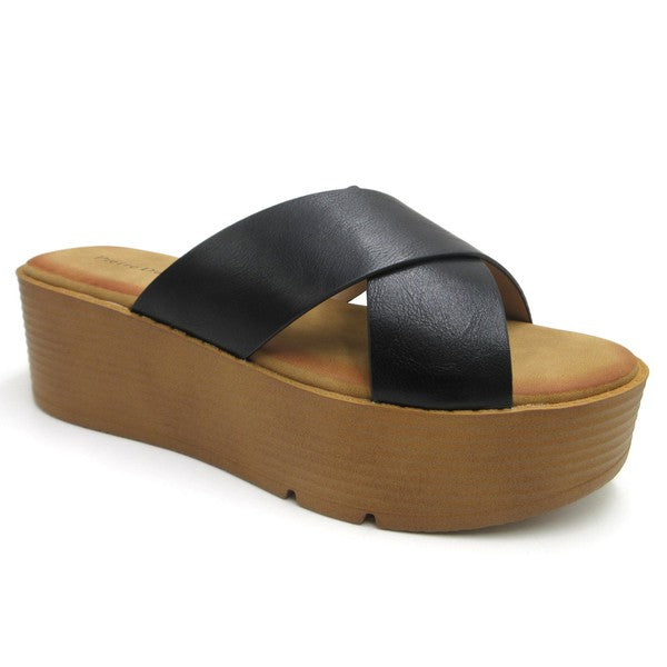 Pierre Dumas Aster Wedged Sandals-Sandals-Olem Shoe-Evergreen Boutique, Women’s Fashion Boutique in Santa Claus, Indiana