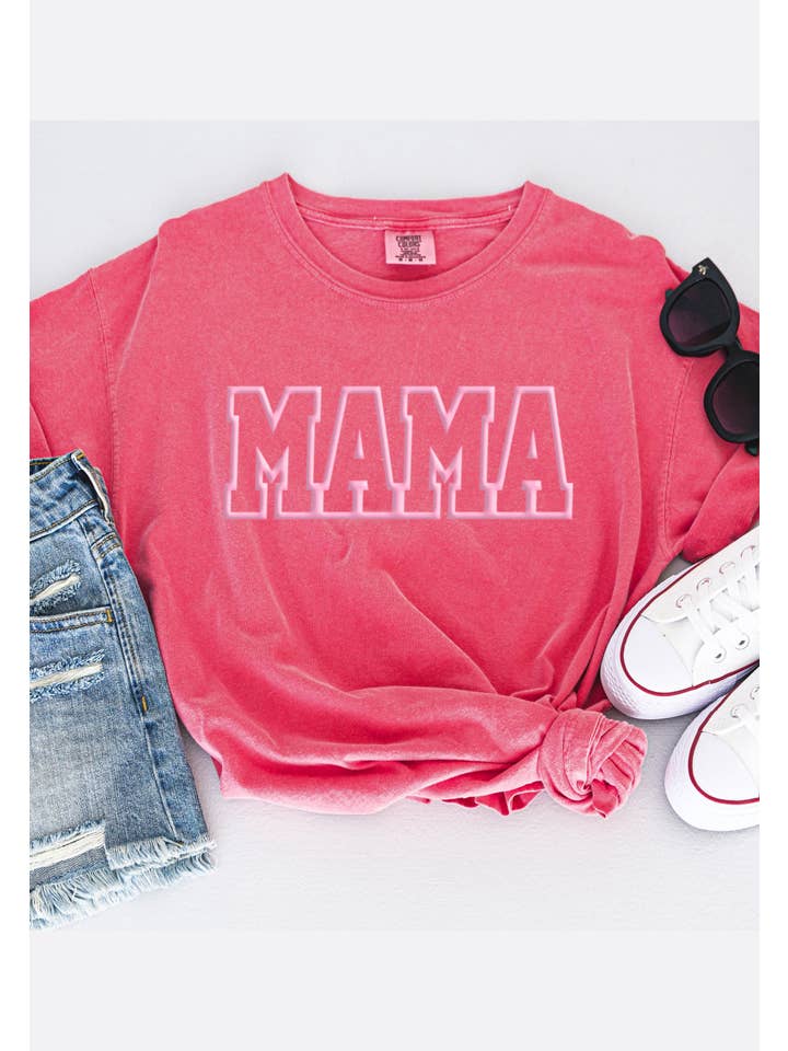 Mama Puff Tee-Short Sleeves-Southern Bliss Co.-Evergreen Boutique, Women’s Fashion Boutique in Santa Claus, Indiana