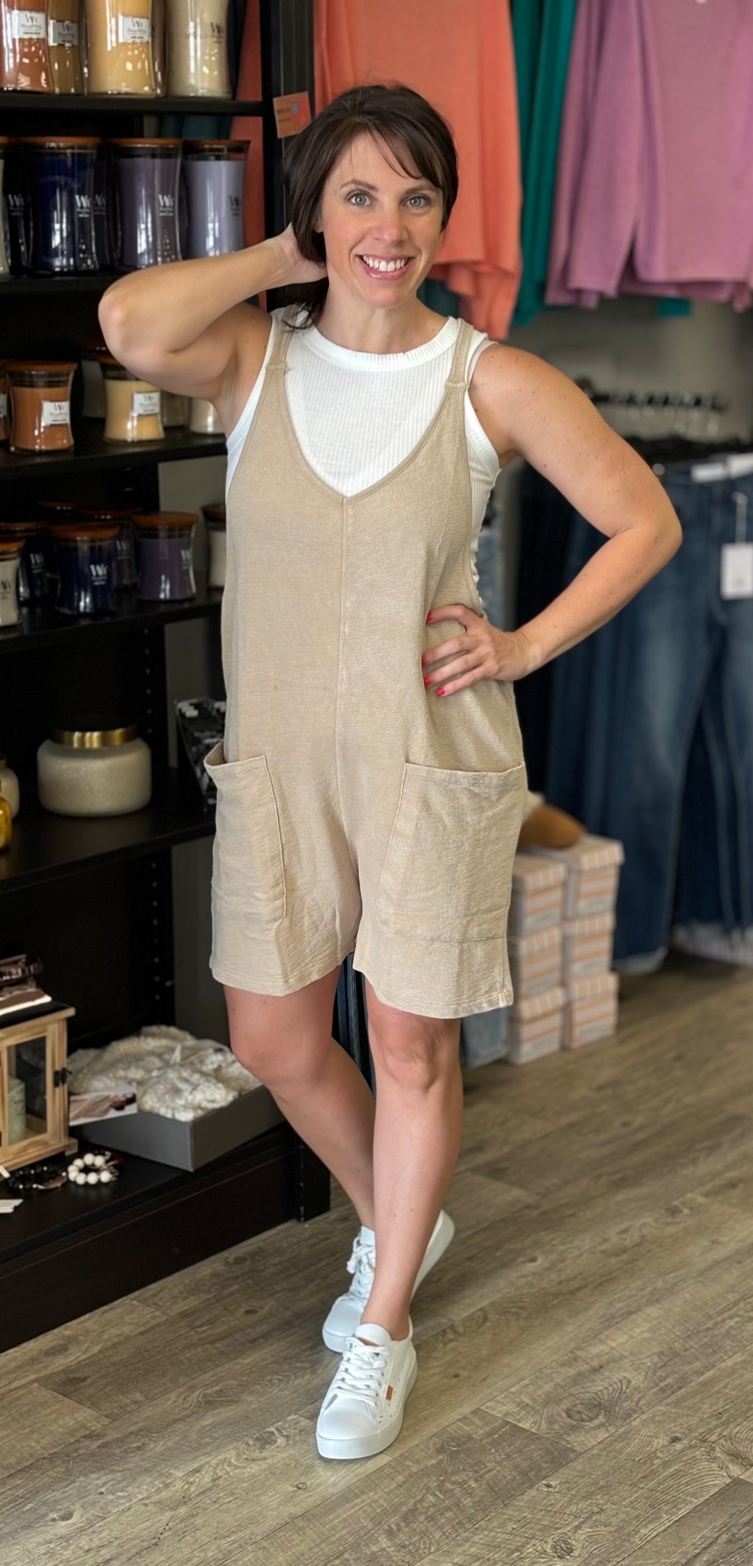 Unwind Lounge Jumper-Rompers & Jumpsuits-Mono B-Evergreen Boutique, Women’s Fashion Boutique in Santa Claus, Indiana