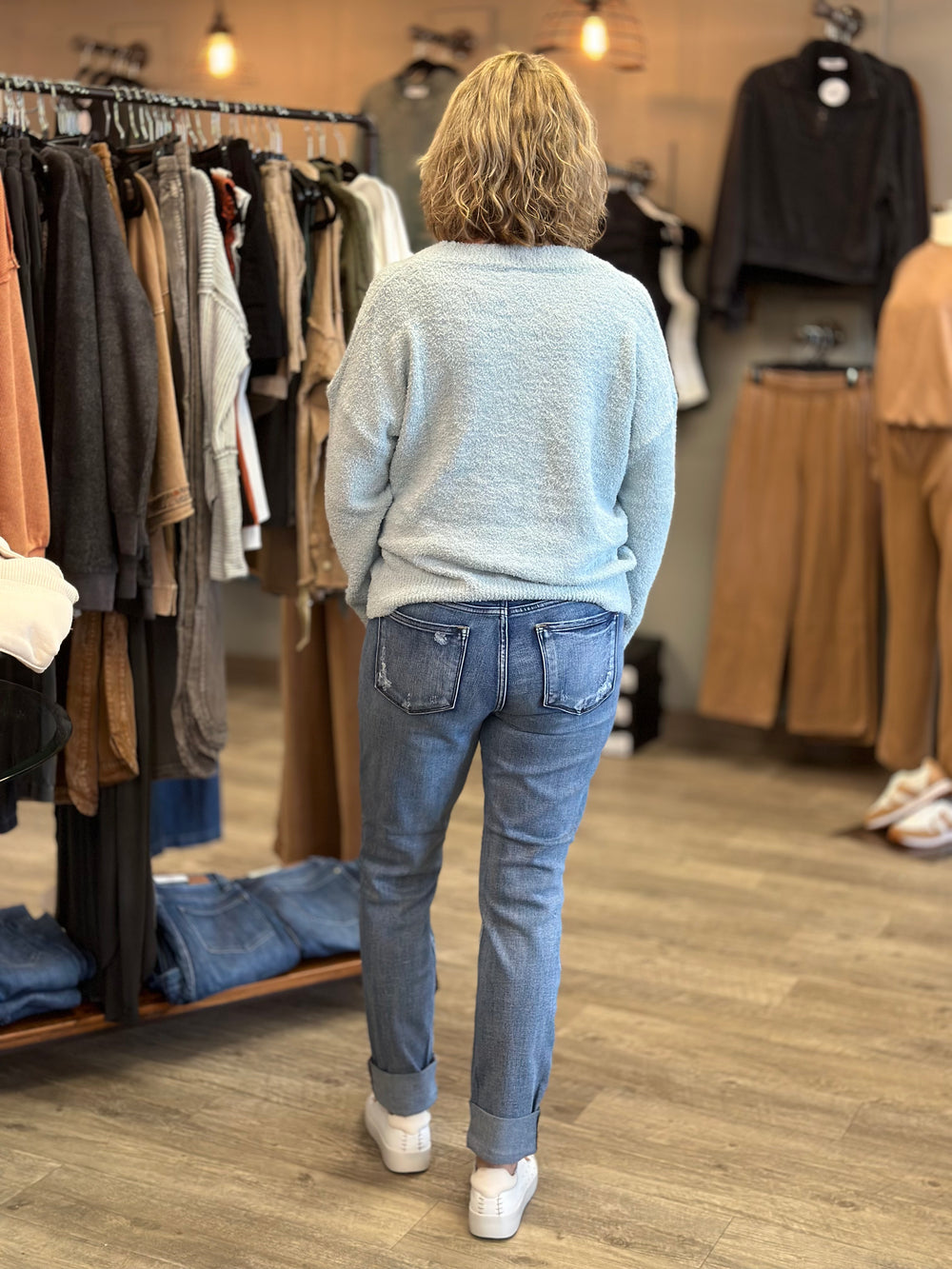 Judy Blue Here at Last Button Fly Boyfriend Jeans-Jeans-Judy Blue-Evergreen Boutique, Women’s Fashion Boutique in Santa Claus, Indiana
