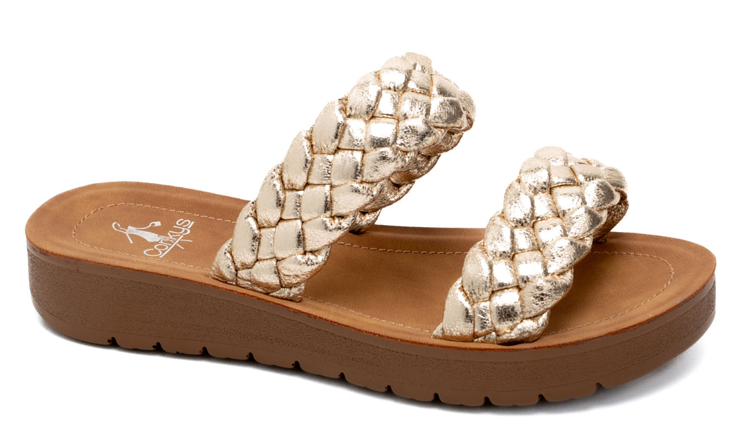Corkys Wind It Up, Gold-Sandals-Corkys-Evergreen Boutique, Women’s Fashion Boutique in Santa Claus, Indiana