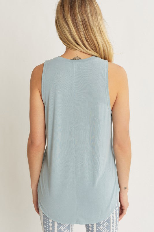 Knit Solid Jersey Sleeveless Tank Top-Tank Tops-Love Tree-Evergreen Boutique, Women’s Fashion Boutique in Santa Claus, Indiana