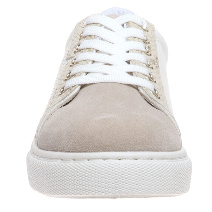 Outwoods Fast Star Sneaker With Suede Toe And Gold Trim-Sneakers-Olem Shoe-Evergreen Boutique, Women’s Fashion Boutique in Santa Claus, Indiana