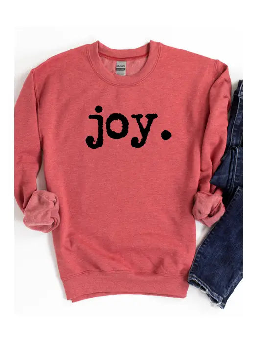 Joy Graphic Sweatshirt-Graphic Sweaters-Wildberry Waves-Evergreen Boutique, Women’s Fashion Boutique in Santa Claus, Indiana