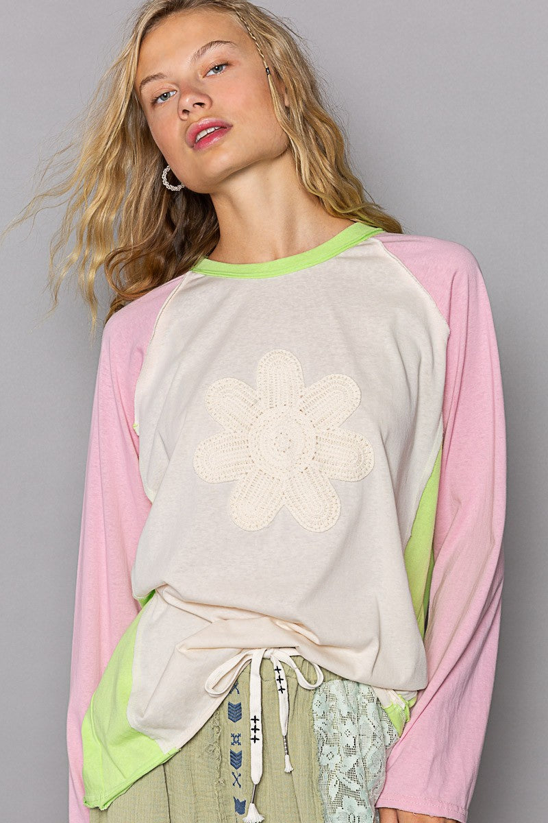 Flower Power-Long Sleeves-POL-Evergreen Boutique, Women’s Fashion Boutique in Santa Claus, Indiana