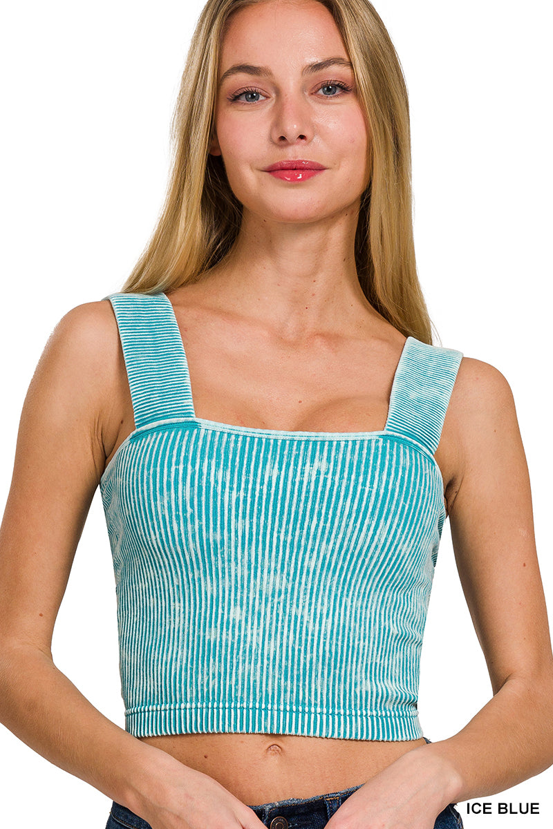 Zenana Obsessed Ribbed Top-Tank Tops-Zenana-Evergreen Boutique, Women’s Fashion Boutique in Santa Claus, Indiana