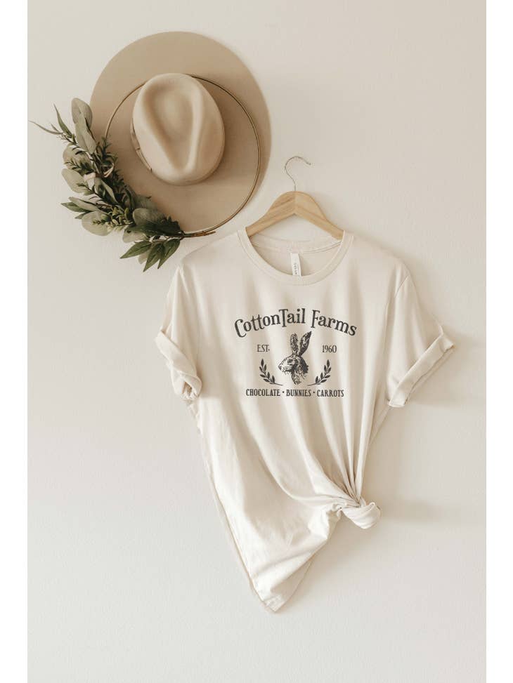 Cottontail Farms Graphic T-Shirt-Graphic Tees-Oat Collective-Evergreen Boutique, Women’s Fashion Boutique in Santa Claus, Indiana
