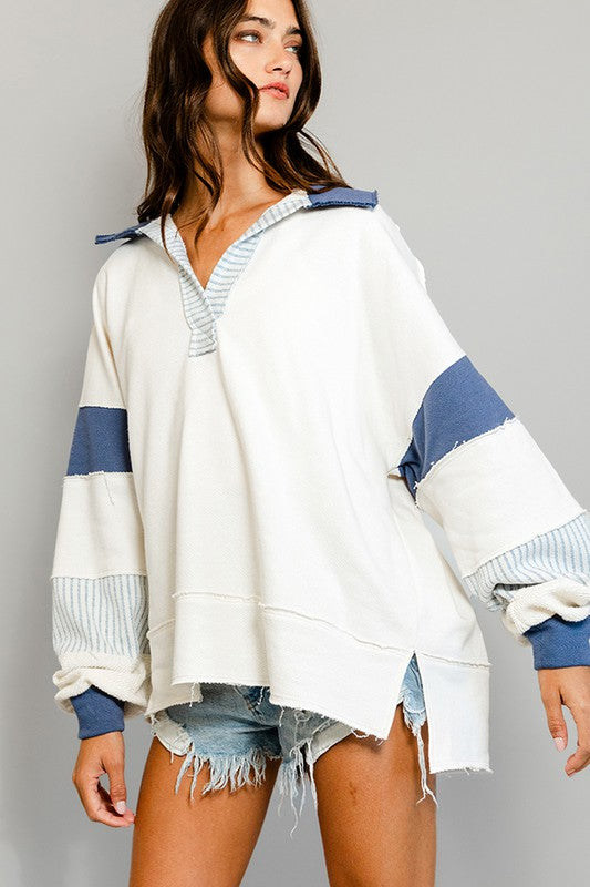 Field Day Tunic Sweater-Sweatshirts-Bucketlist-Evergreen Boutique, Women’s Fashion Boutique in Santa Claus, Indiana