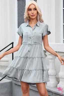 Perfectly Crafted Ruffle Dress-Dresses-Dear Lover-Evergreen Boutique, Women’s Fashion Boutique in Santa Claus, Indiana