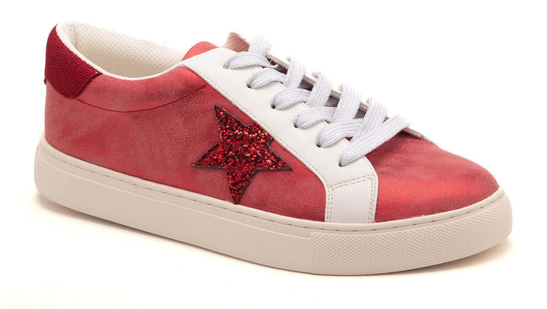 Corkys Supernova Sneakers - Red Metallic-Sneakers-Corkys-Evergreen Boutique, Women’s Fashion Boutique in Santa Claus, Indiana