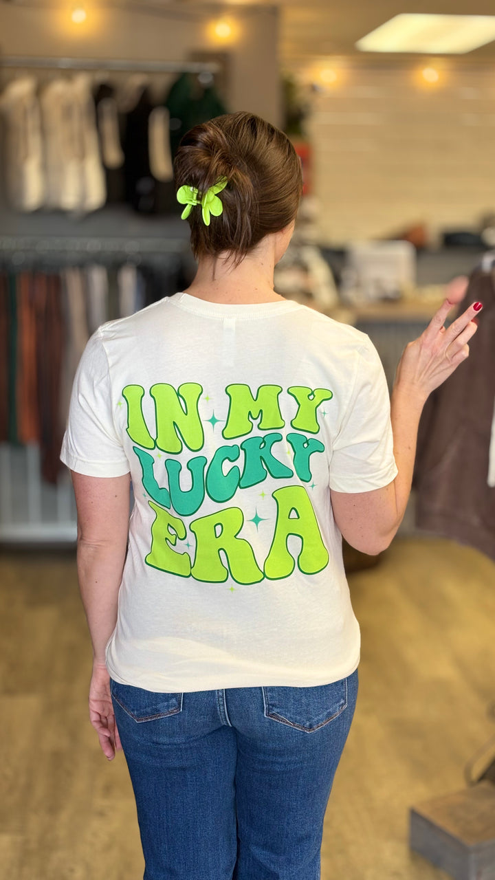 In My Lucky Era-Graphic Tees-Exclusive Thredz-Evergreen Boutique, Women’s Fashion Boutique in Santa Claus, Indiana