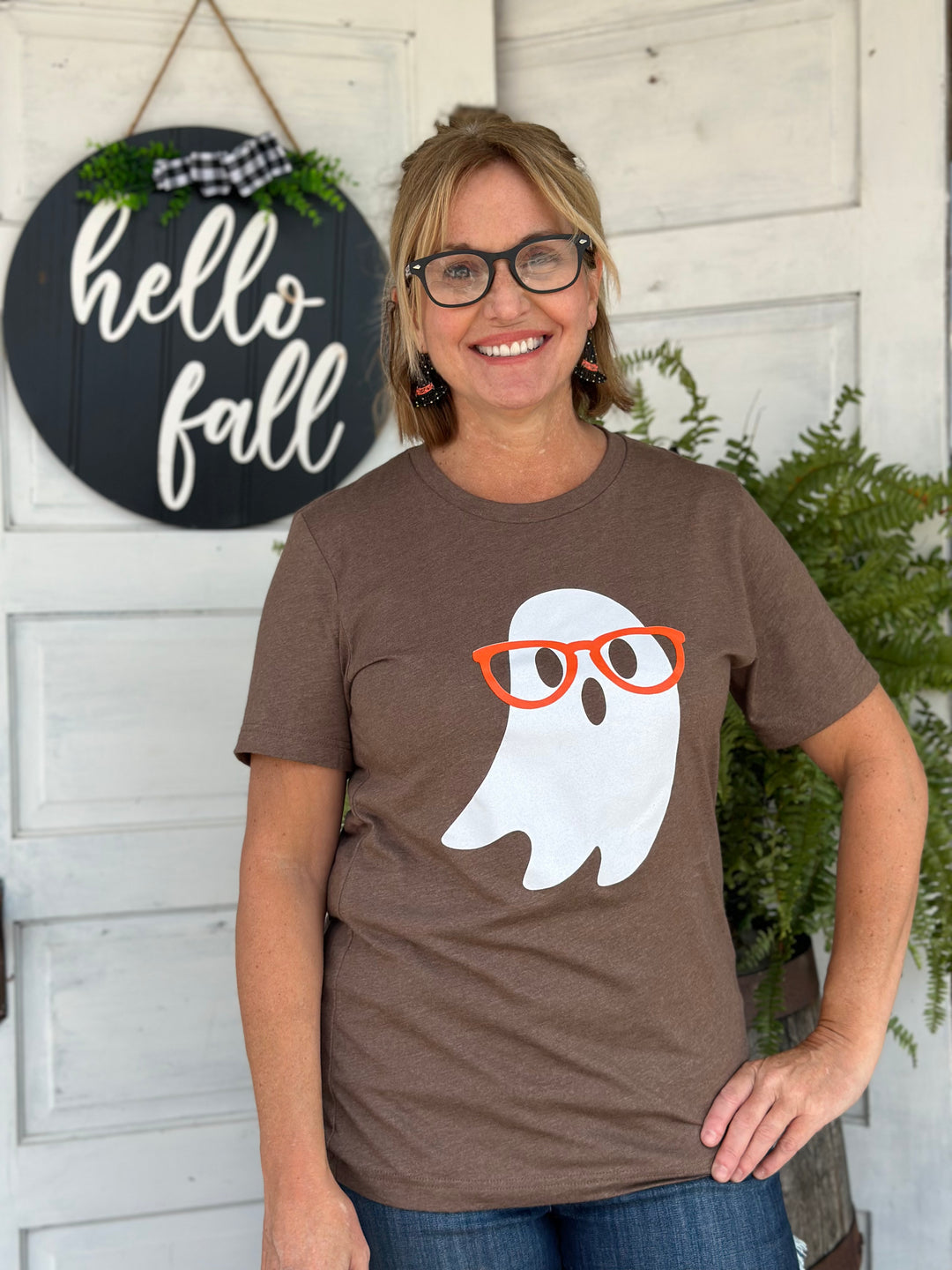 Cute Ghost Graphic Tee-Graphic Tees-Kissed Apparel-Evergreen Boutique, Women’s Fashion Boutique in Santa Claus, Indiana