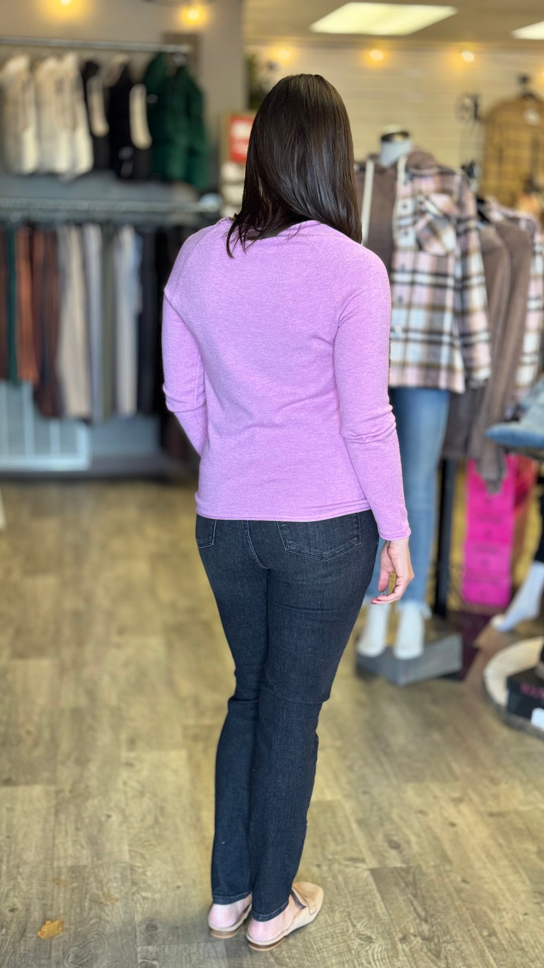Zenana Ready to Go Round Neck Sweater-Long Sleeves-Zenana-Evergreen Boutique, Women’s Fashion Boutique in Santa Claus, Indiana