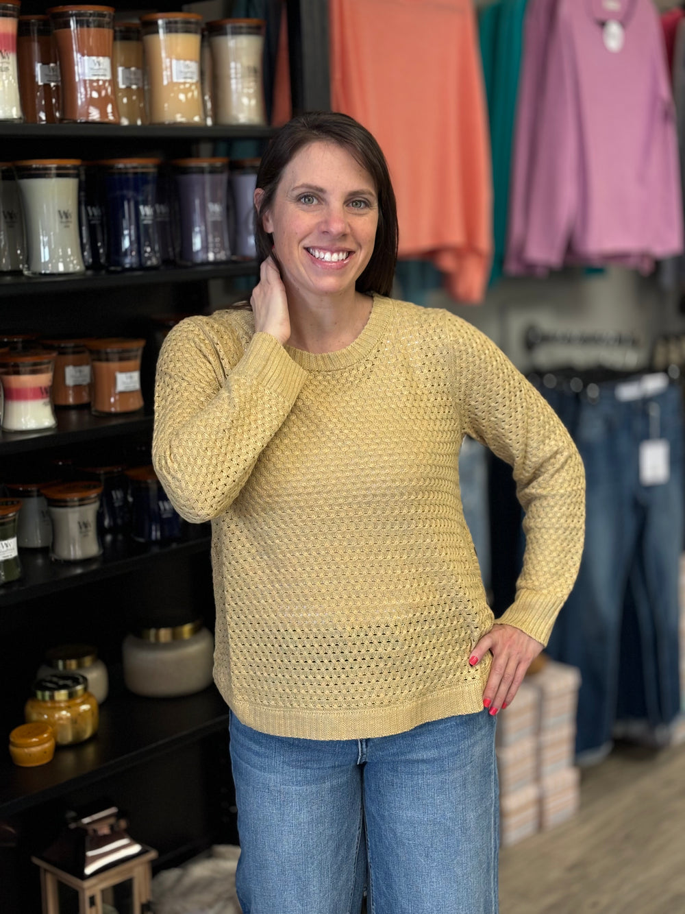Millie Sweater-Sweaters-Hem & Thread-Evergreen Boutique, Women’s Fashion Boutique in Santa Claus, Indiana