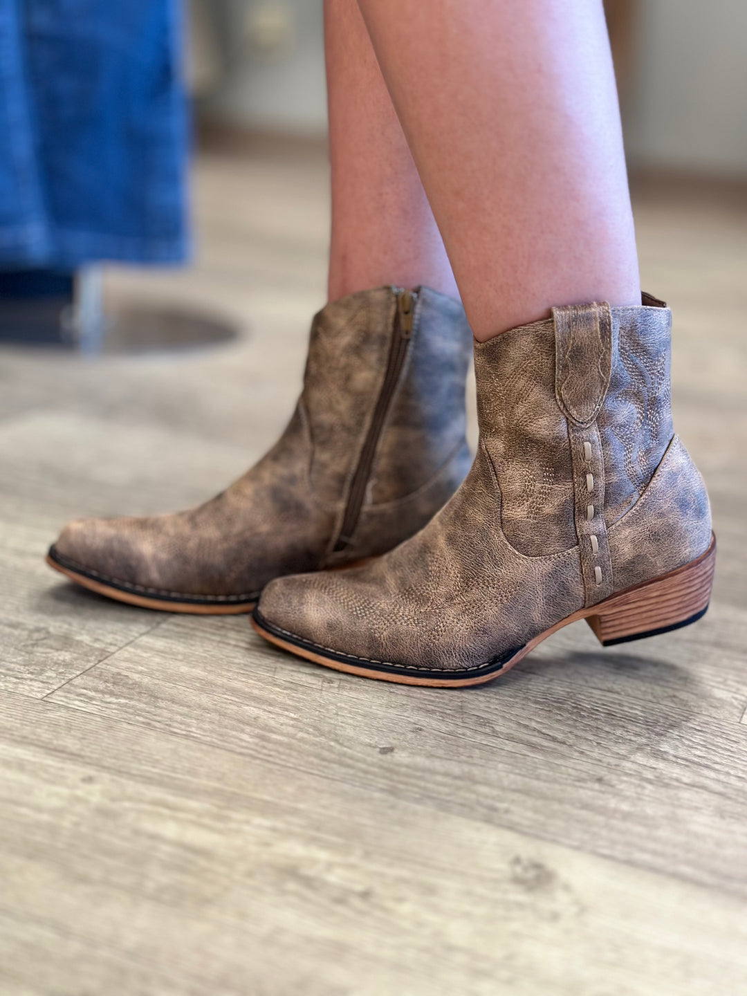 Pierre Dumas Kaylee Western Style Short Boot-Boots-Olem Shoe-Evergreen Boutique, Women’s Fashion Boutique in Santa Claus, Indiana