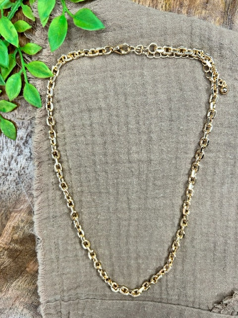 Gold Chain Necklace-Necklaces-Judson-Evergreen Boutique, Women’s Fashion Boutique in Santa Claus, Indiana