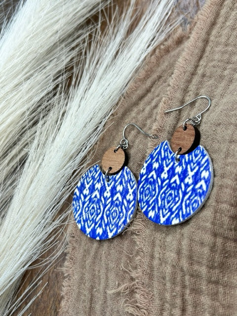 Luna Circle Shaped Leather Earrings-Earrings-Jewelry By Jen-Evergreen Boutique, Women’s Fashion Boutique in Santa Claus, Indiana