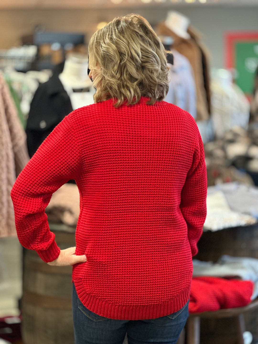 Zenana Round Neck Basic Sweater-Sweaters-Zenana-Evergreen Boutique, Women’s Fashion Boutique in Santa Claus, Indiana