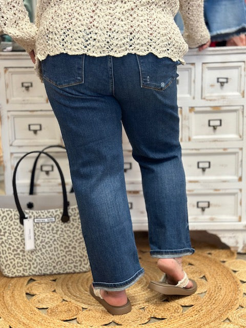 Judy Blue Love At First Sight High Rise Wide Leg Jeans-Jeans-Judy Blue-Evergreen Boutique, Women’s Fashion Boutique in Santa Claus, Indiana