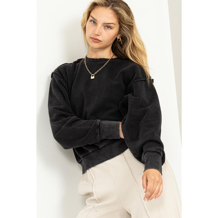 Get the Look Drop Shoulders Relaxed Sweatshirt-Sweaters-Hyfve-Evergreen Boutique, Women’s Fashion Boutique in Santa Claus, Indiana