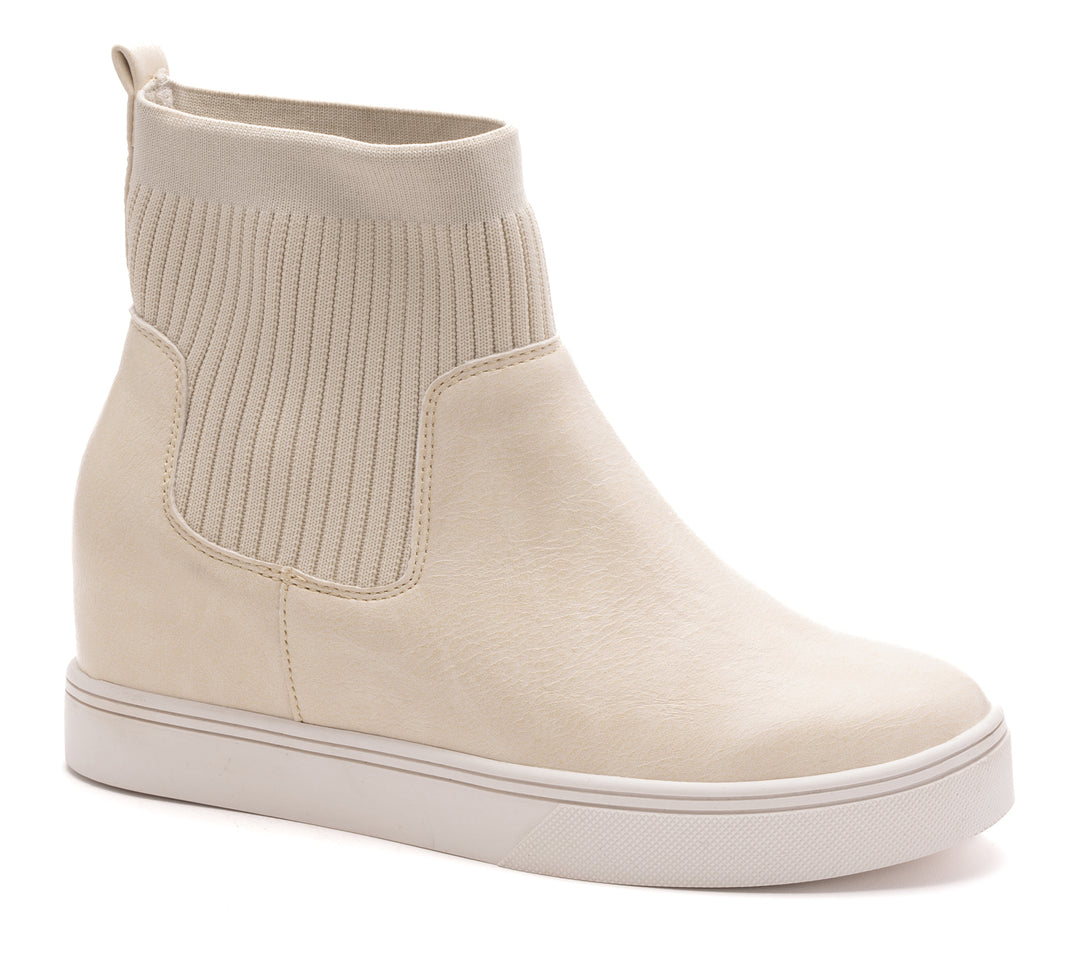 Corkys Sweater Weather Ivory Pull On Short Boot-Boots-Corkys-Evergreen Boutique, Women’s Fashion Boutique in Santa Claus, Indiana