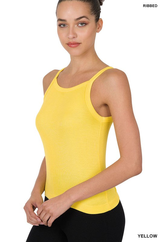 Ribbed Soft Rayon Cami-Tank Tops-Zenana-Evergreen Boutique, Women’s Fashion Boutique in Santa Claus, Indiana