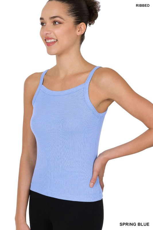 Ribbed Soft Rayon Cami-Tank Tops-Zenana-Evergreen Boutique, Women’s Fashion Boutique in Santa Claus, Indiana