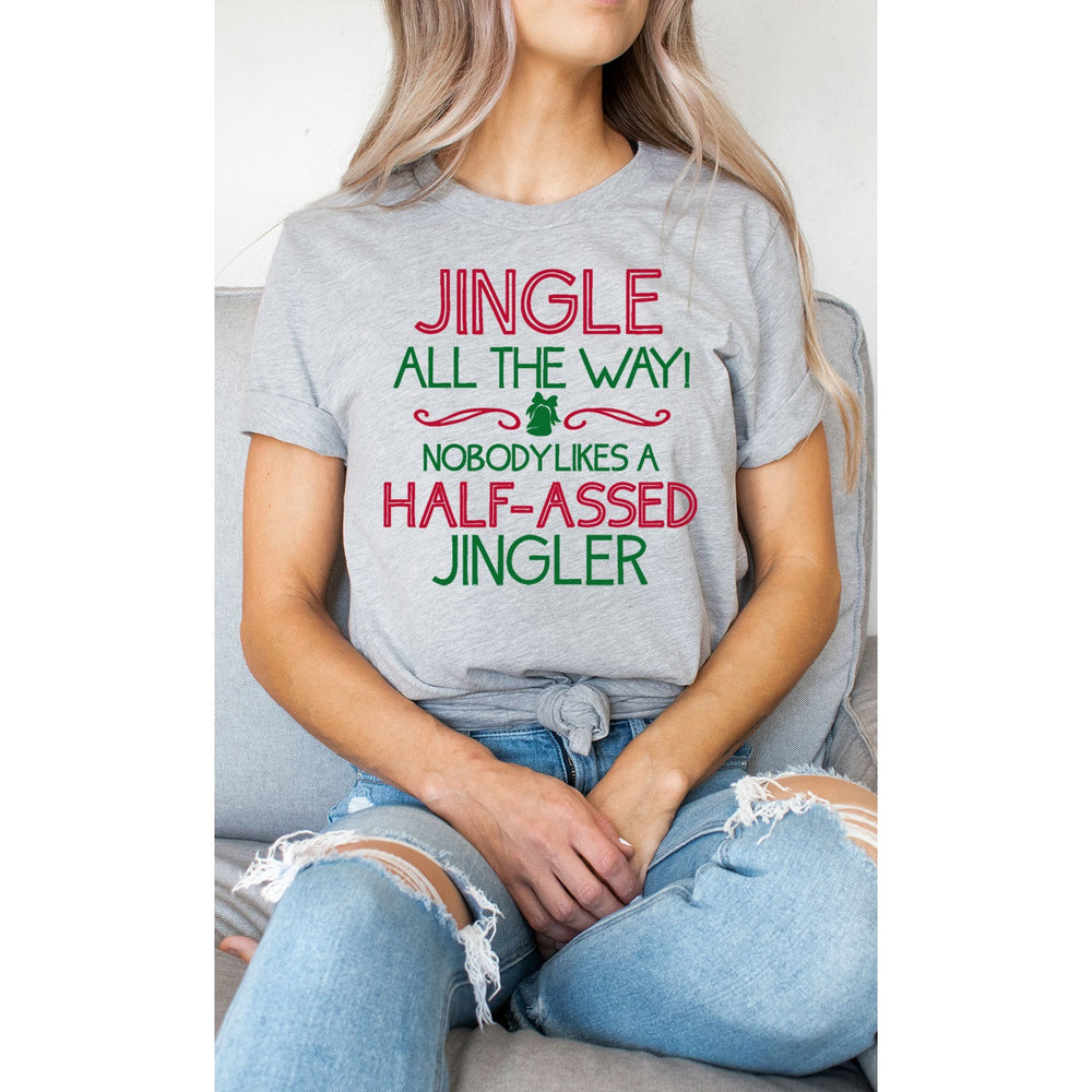 Jingle All The Way Christmas Graphic Tee-Graphic Tees-Kissed Apparel-Evergreen Boutique, Women’s Fashion Boutique in Santa Claus, Indiana