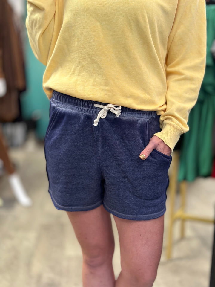 Cozy Club Drawstring Lounge Shorts-Activewear Shorts-Hyfve-Evergreen Boutique, Women’s Fashion Boutique in Santa Claus, Indiana