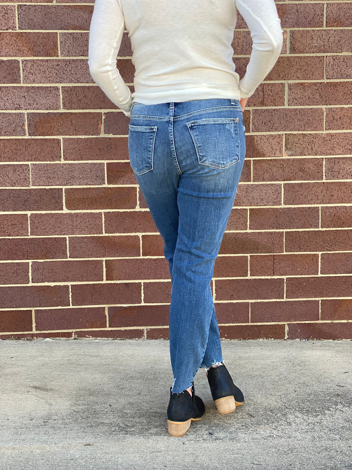 Judy Blue High Waist Destroyed Relaxed Fit Jean-Jeans-Judy Blue-Evergreen Boutique, Women’s Fashion Boutique in Santa Claus, Indiana