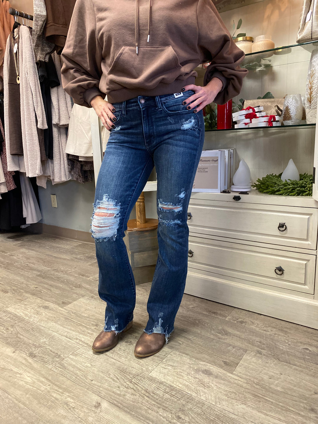 Judy Blue Must Have Mid Rise Bootcut Jeans-Jeans-Judy Blue-Evergreen Boutique, Women’s Fashion Boutique in Santa Claus, Indiana